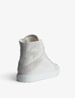 Zadig & Voltaire ZV1747 High Flash Leather High-top Trainers -Dune Shop R04153969 BLANC ALT03