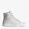 Zadig & Voltaire ZV1747 High Flash Leather High-top Trainers -Dune Shop R04153969 BLANC M