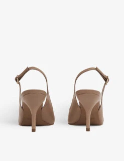 Reiss Delilah Pointed-toe Sling-back Leather Courts -Dune Shop R04154544 NUDE ALT02