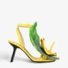 Loewe Petal Monstera Leather Heeled Sandals -Dune Shop R04154595 YELLOW M