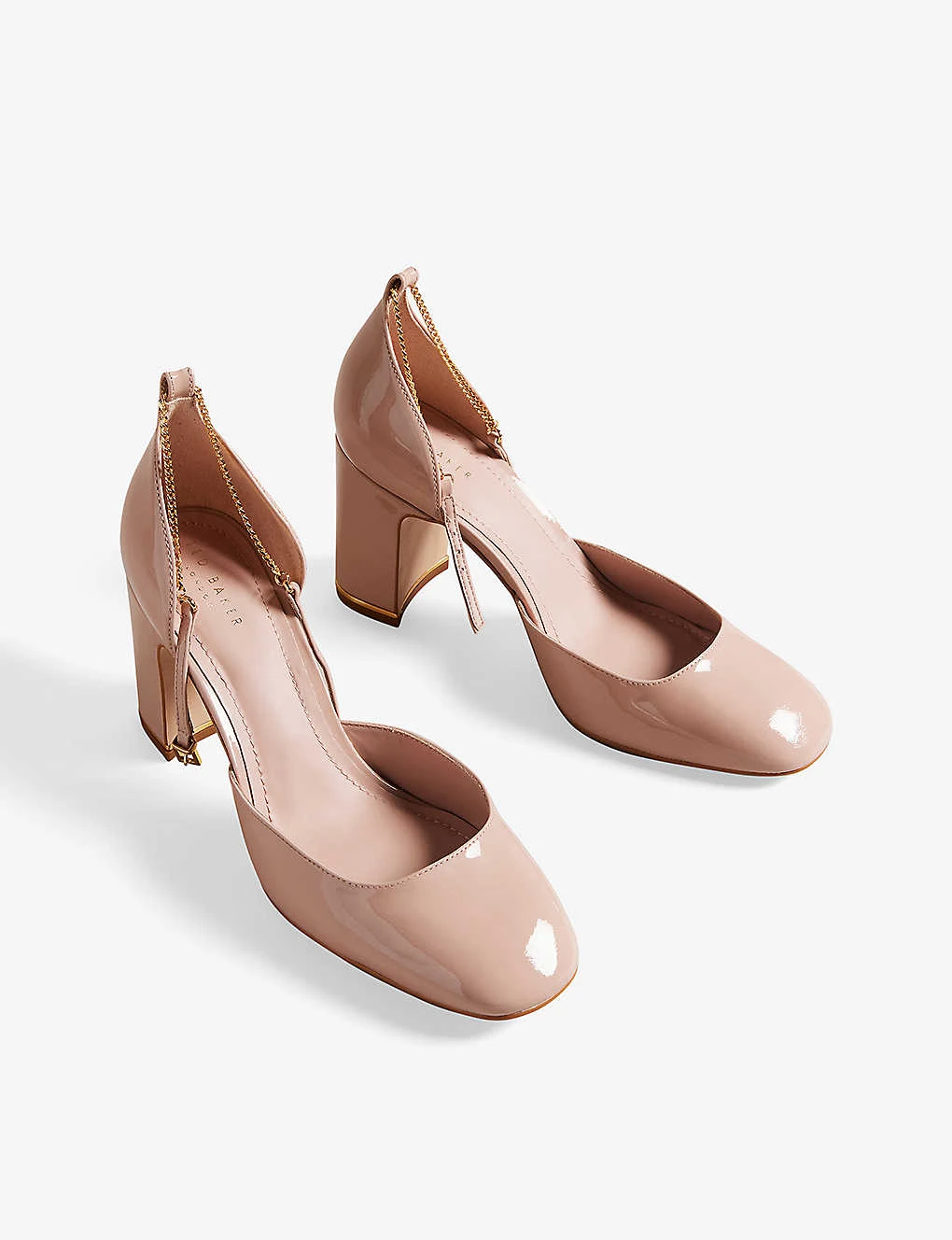 Ted Baker Keliy Chain-trim Patent-leather Heeled Courts 4 Ted Baker Keliy Chain-trim Patent-leather Heeled Courts - Image 2