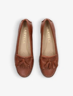 Hampton Tassel-embellished Leather Loafers -Dune Shop R04155652 TAN ALT01