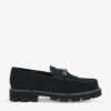 Kurt Geiger London Carnaby Eagle-head Embellished Suede Loafers