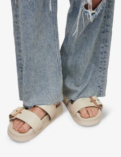 AllSaints Sian Double-strap Leather Sandals 11 AllSaints Sian Double-strap Leather Sandals -Dune Shop R04156150 CHALKWHITE ALT04