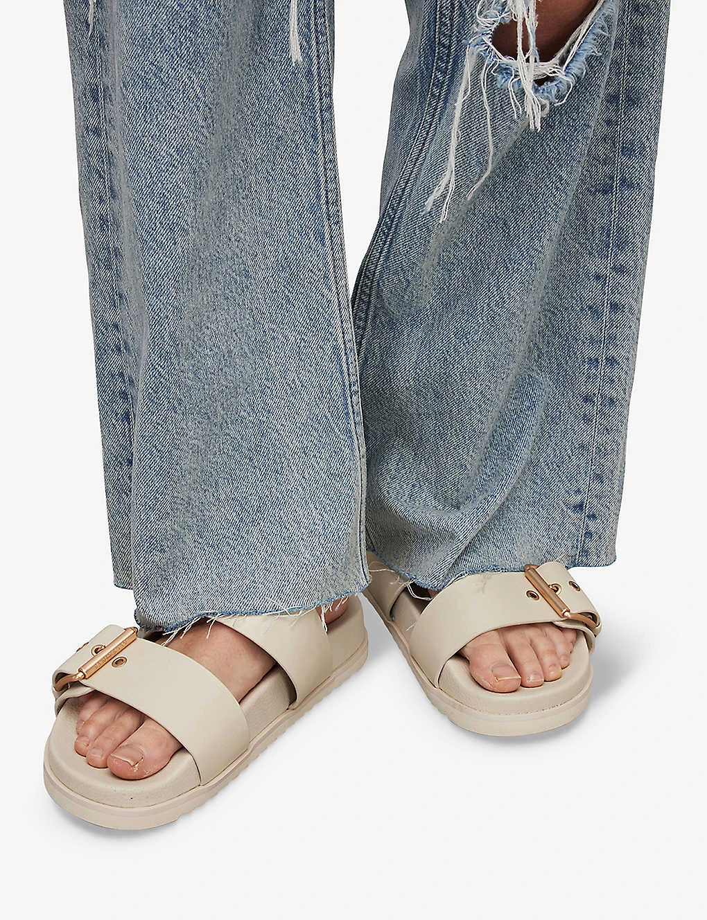 AllSaints Sian Double-strap Leather Sandals 7 AllSaints Sian Double-strap Leather Sandals - Image 5