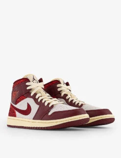 Nike Air Jordan 1 Mid Leather Mid-top Trainers -Dune Shop R04161139 TEAMREDMUSLIN ALT02