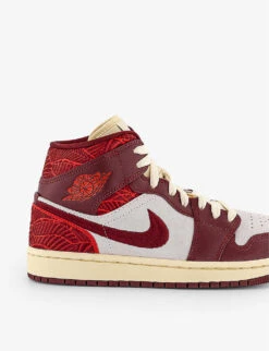 Nike Air Jordan 1 Mid Leather Mid-top Trainers -Dune Shop R04161139 TEAMREDMUSLIN ALT03