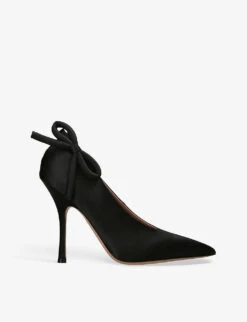 Valentino Garavani Nite Out Bow-embellished Satin Heeled Courts