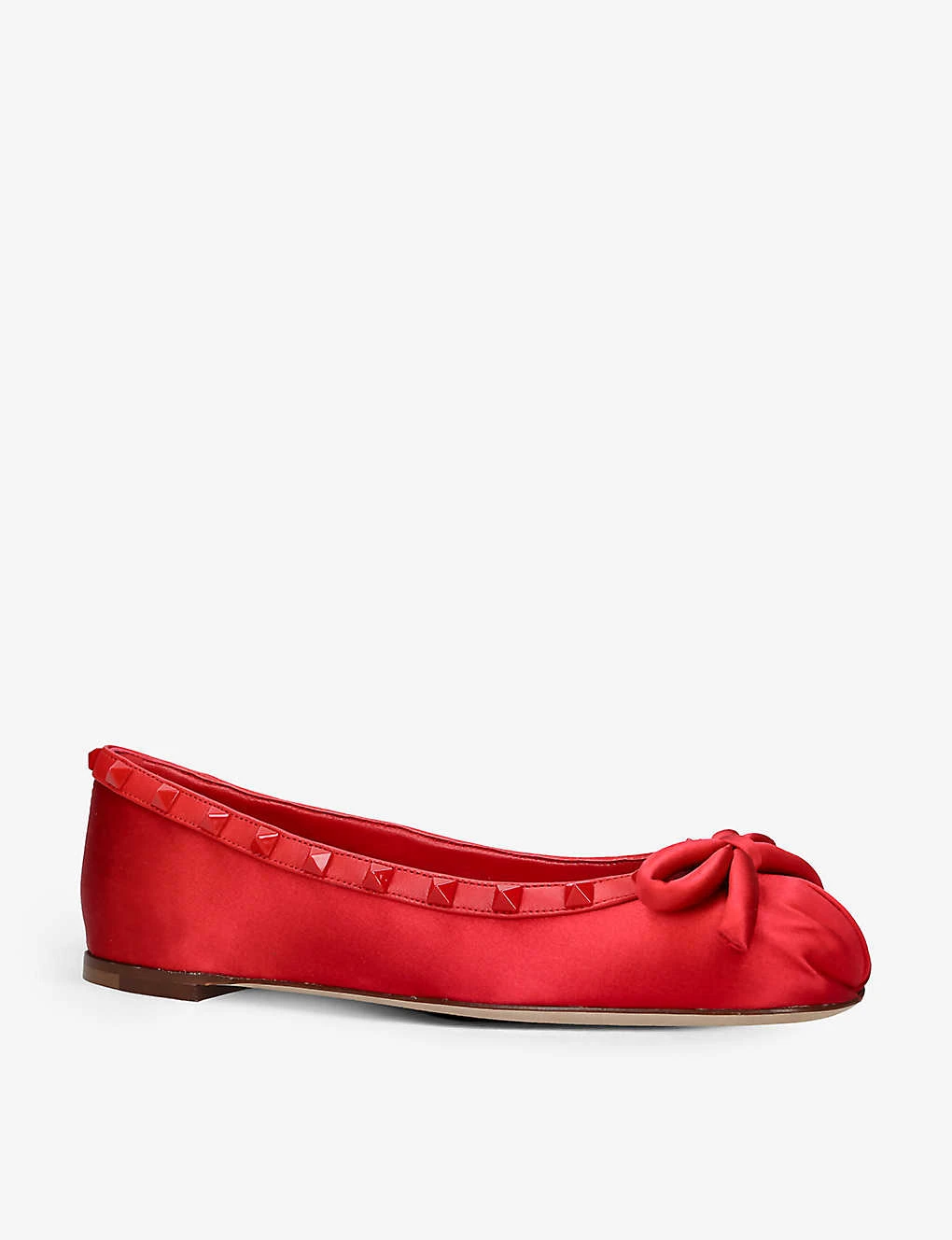 Valentino Garavani Rockstud Bow-embellished Satin Ballet Flats 5 Valentino Garavani Rockstud Bow-embellished Satin Ballet Flats - Image 3