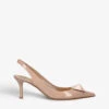 Valentino Garavani One Stud Patent-leather Slingback Heeled Courts 1 Valentino Garavani One Stud Patent-leather Slingback Heeled Courts -Dune Shop R04161355 BLUSH M