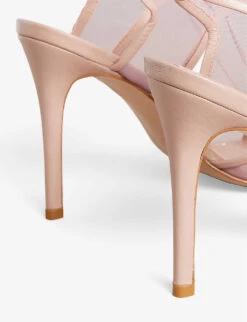 Ted Baker Junera Tie-strap Mesh Woven Heeled Sandals -Dune Shop R04162208 LTPINK ALT03