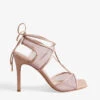 Ted Baker Junera Tie-strap Mesh Woven Heeled Sandals 1 Ted Baker Junera Tie-strap Mesh Woven Heeled Sandals -Dune Shop R04162208 LTPINK M