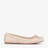 Christian Louboutin Mamadrague Bow-embellished Leather Flats -Dune Shop R04163428 LECHE M