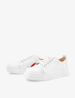 Christian Louboutin Adolon Faux-leather Low-top Trainers -Dune Shop R04163439 BIANCO ALT02
