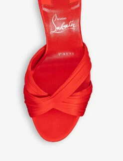 Christian Louboutin Nicol Is Back 85 Satin Heeled Mules -Dune Shop R04163444 OLE ALT03