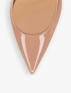 Christian Louboutin Hot Chick 70 Patent-leather Slingback Sandals 9 Christian Louboutin Hot Chick 70 Patent-leather Slingback Sandals -Dune Shop R04163481 NUDE ALT03