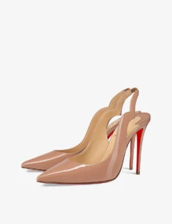 Christian Louboutin Hot Chick 100 Patent-leather Slingback Courts 8 Christian Louboutin Hot Chick 100 Patent-leather Slingback Courts -Dune Shop R04163483 NUDE ALT02