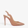 Christian Louboutin Hot Chick 100 Patent-leather Slingback Courts -Dune Shop R04163483 NUDE M