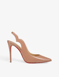 Christian Louboutin Hot Chick 100 Patent-leather Slingback Courts