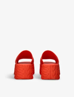 Melissa X Marc Jacobs Becky Chunky-sole PVC Platform Sliders -Dune Shop R04165036 RED ALT03