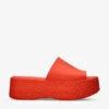 Melissa X Marc Jacobs Becky Chunky-sole PVC Platform Sliders -Dune Shop R04165036 RED M