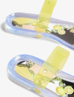 Ted Baker Jellest Lemon-print Jelly Sliders -Dune Shop R04167423 YELLOW ALT02