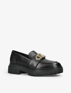 MICHAEL Michael Kors Parker Logo-plaque Lug-soled Leather Loafers -Dune Shop R04172028 BLACKCOMB ALT02