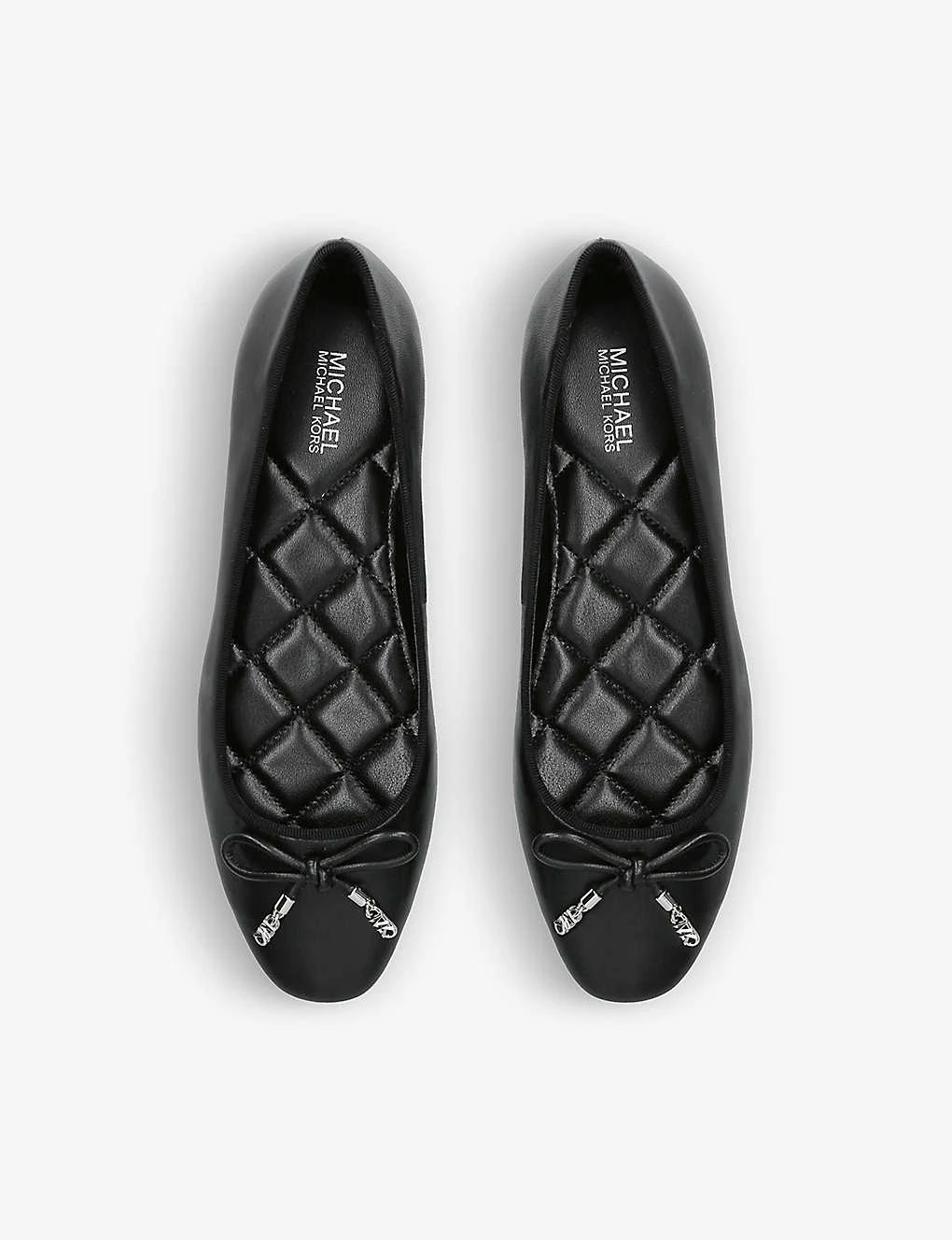 MICHAEL Michael Kors Nori Beaded Bow-embellished Leather Ballet Flats 3 MICHAEL Michael Kors Nori Beaded Bow-embellished Leather Ballet Flats - Image 2