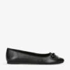 MICHAEL Michael Kors Nori Beaded Bow-embellished Leather Ballet Flats