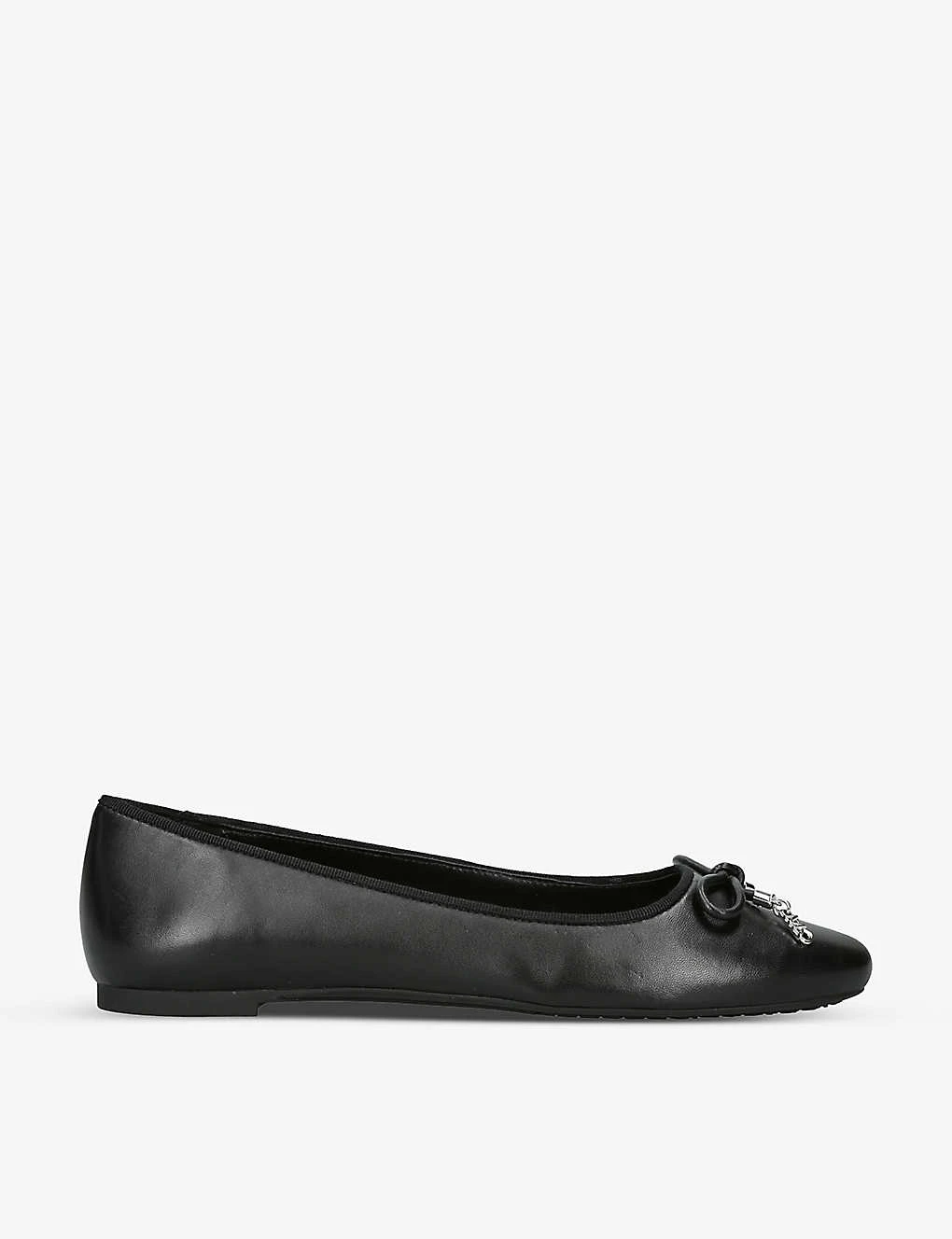 MICHAEL Michael Kors Nori Beaded Bow-embellished Leather Ballet Flats 2 MICHAEL Michael Kors Nori Beaded Bow-embellished Leather Ballet Flats