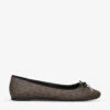 MICHAEL Michael Kors Nori Monogram-print Faux-leather Ballet Flats 2 MICHAEL Michael Kors Nori Monogram-print Faux-leather Ballet Flats -Dune Shop R04172038 BROWN M