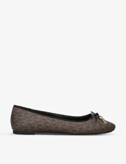 MICHAEL Michael Kors Nori Monogram-print Faux-leather Ballet Flats