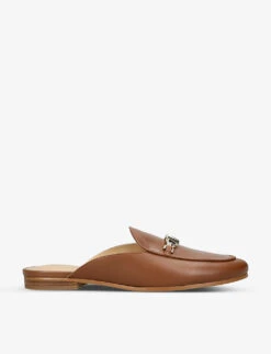 MICHAEL Michael Kors Tiffanie Logo-plaque Leather Mules