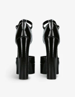 Dolce & Gabbana Capri Platform-sole Patent-leather Heeled Sandals 9 Dolce & Gabbana Capri Platform-sole Patent-leather Heeled Sandals -Dune Shop R04174089 BLACK ALT03