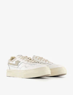 Pearl S Strike Suede And Mesh Low-top Trainers -Dune Shop R04174472 WHITEPUTTYF ALT02