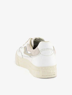 Pearl S Strike Suede And Mesh Low-top Trainers -Dune Shop R04174472 WHITEPUTTYF ALT03