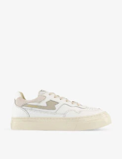 Pearl S Strike Suede And Mesh Low-top Trainers