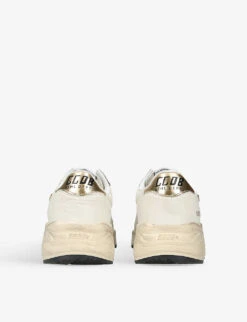Golden Goose Running Sole Metallic Star-patch Leather Trainers -Dune Shop R04180455 WHITEOTH ALT03