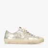 Golden Goose V-Star Suede Star-patch Metallic-leather Low-top Trainers 2 Golden Goose V-Star Suede Star-patch Metallic-leather Low-top Trainers -Dune Shop R04180477 SILVERCOM M