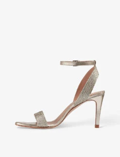 Ivette Textured-woven Metallic-leather Sandals -Dune Shop R04183436 GOLPALEGOLD ALT02