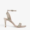 Ivette Textured-woven Metallic-leather Sandals -Dune Shop R04183436 GOLPALEGOLD M