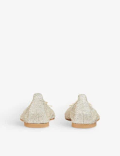 Trilly Glittered Ballet Pumps 9 Trilly Glittered Ballet Pumps -Dune Shop R04183447 GOLGOLD ALT03