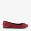 Dune Hallo Charm-embellished Mock-croc Leather Ballet Pumps -Dune Shop R04184624 REDCROCSYNTHETIC M