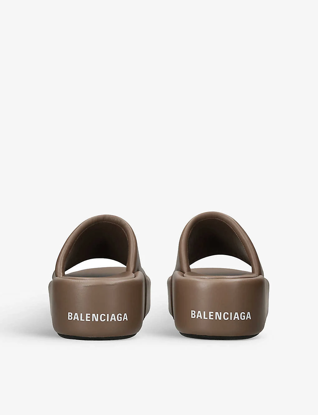 Balenciaga Rise Brand-embossed Leather Sliders 6 Balenciaga Rise Brand-embossed Leather Sliders - Image 4