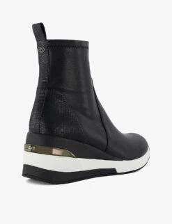 Dune Everette Wedge-heel Leather Trainers 10 Dune Everette Wedge-heel Leather Trainers -Dune Shop R04186888 BLACKBLACKLEATHER ALT03