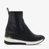 Dune Everette Wedge-heel Leather Trainers 2 Dune Everette Wedge-heel Leather Trainers -Dune Shop R04186888 BLACKBLACKLEATHER M