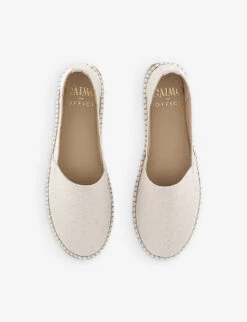 Gaimo Camping Platform-sole Suede Espadrilles -Dune Shop R04188888 CREAMCANVAS ALT01