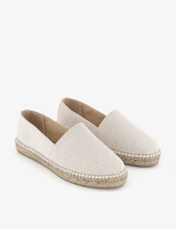 Gaimo Camping Platform-sole Suede Espadrilles -Dune Shop R04188888 CREAMCANVAS ALT02