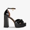 Maje Fraknot Platform Patent Leather Sandals -Dune Shop R04189997 NOIRGRIS M
