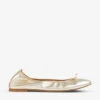 Trilly Metallic Leather Ballerina Flats 2 Trilly Metallic Leather Ballerina Flats -Dune Shop R04195140 GOLCHAMPAGNE M